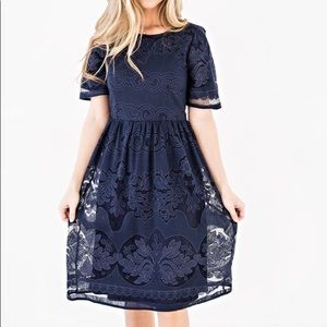 JessaKae navy lace dress. Size small.